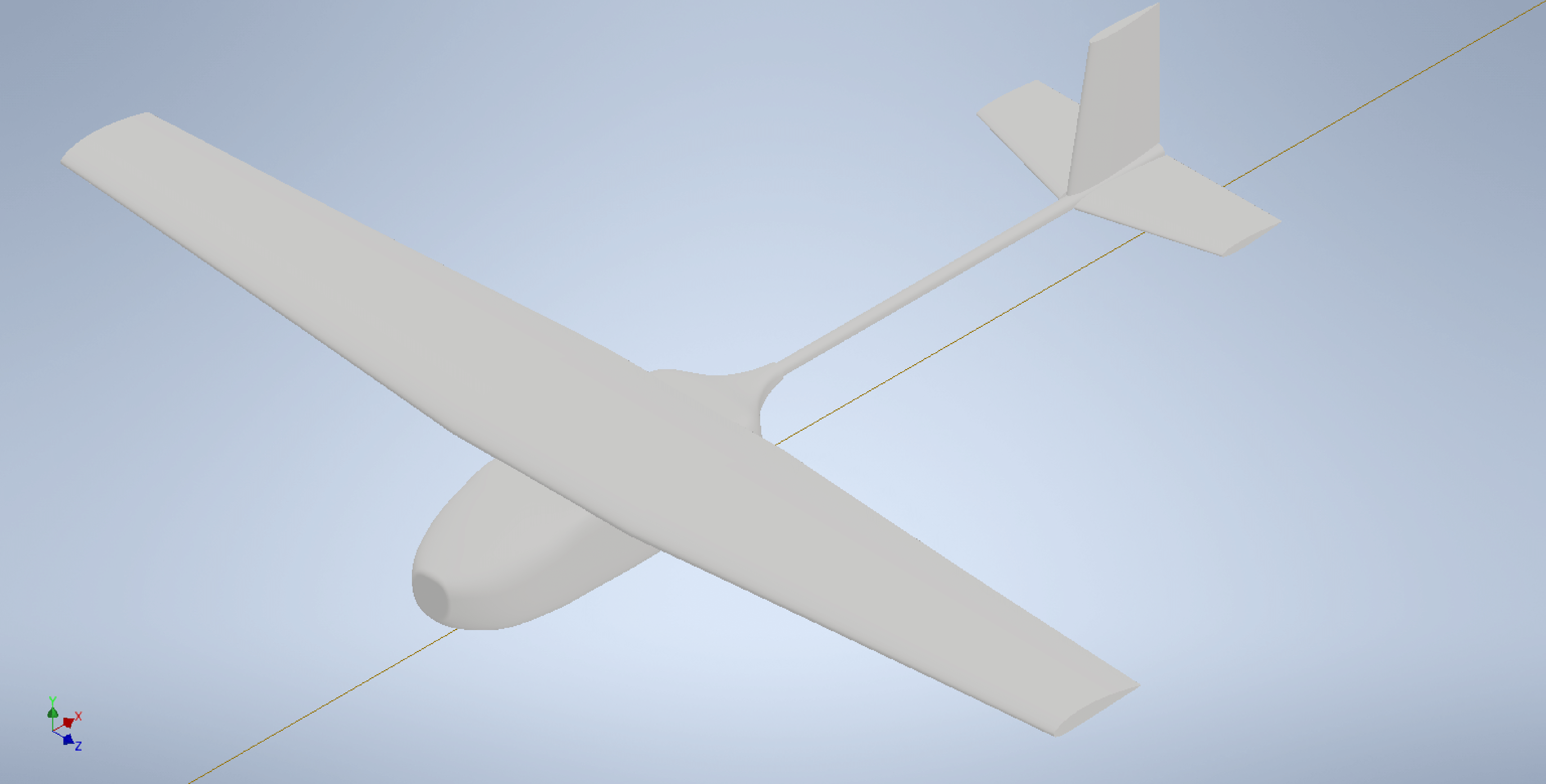 CAD preview of UAV design